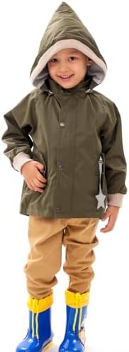 Biniduckling Kids Rain Jacket Water-Resistant Reflective Style-Forward