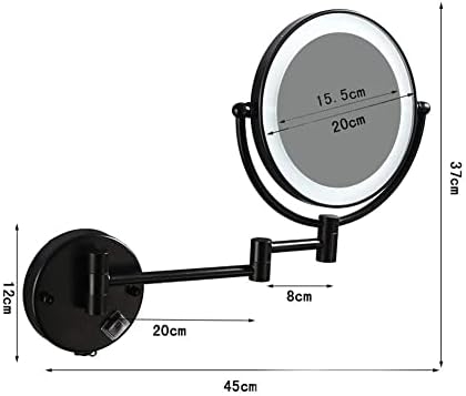 FUDGIO LED Lighted Wall Mount Makeup Mirror