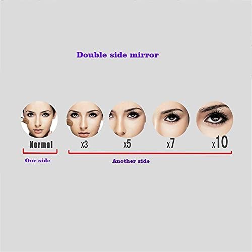 Sturdy Wall-Mounted Makeup Mirror 8-inch 3x Magnifying LCARY