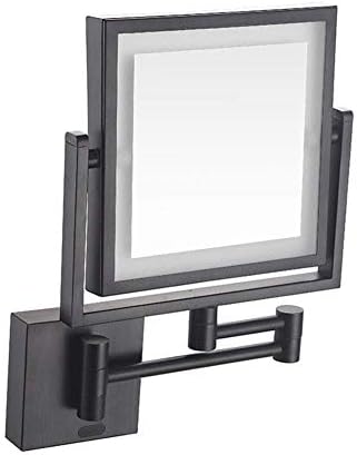 DEIHGE Wall-Mounted Makeup Mirror with LED Lighting 360-Degree Swivel