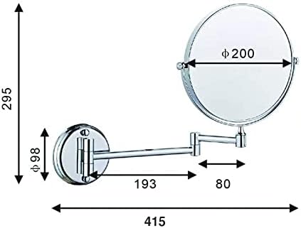8-inch Chrome 3x Magnifying Wall-Mounted Vanity Mirror