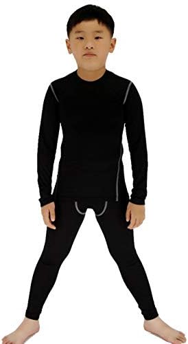 Youth Boys Compression Baseball Shirts Pants Set