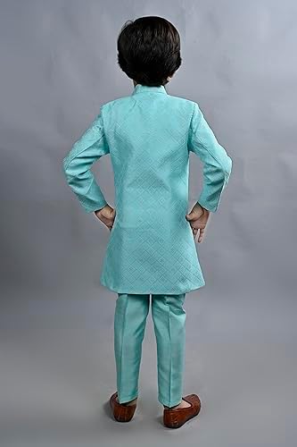 Perfect for Boys Luxurious Silk Blend Set Ethnic Modern Style