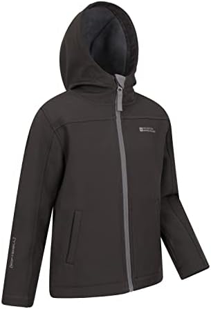 Mountain Warehouse Exodus Kids Softshell Jacket With Hood for Girls and Boys