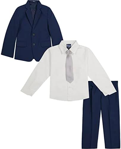 Nautica Boys 4-Piece Tuxedo Set with Dress Shirt Bow Tie Jacket Pants