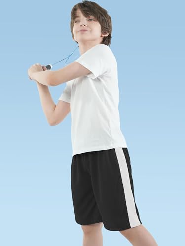 Resinta 5 Pack Boys Basketball Shorts Quick Dry Elastic Waist