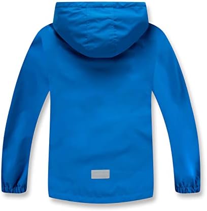 LOKTARC Kids Lightweight Waterproof Hooded Raincoats for Boys Girls