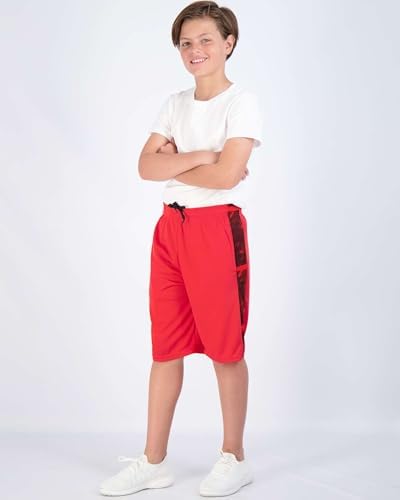 5-Pack Boys Active Basketball Shorts Set with Pockets