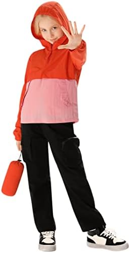 LionJie Boys Packable Rain Jacket - Waterproof Lightweight for 3-12Y