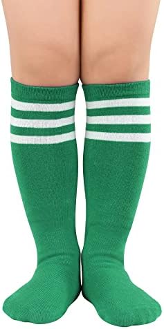 American Trends Kids Soccer Socks Knee High Striped Cotton
