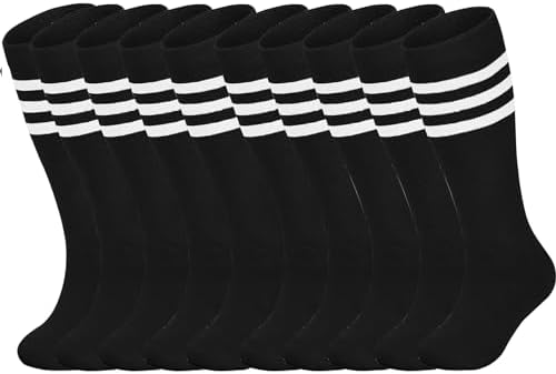 Smart Durable soccer socks for Kids Easy-Fit 5 Pairs Ages 3
