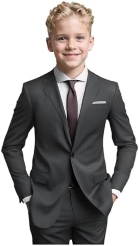 Boys Slim Fit Communion Suit Blazer Pants Set