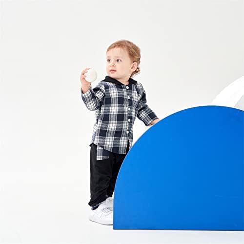Toddler Boy Plaid Hoodie Sweatpants Set