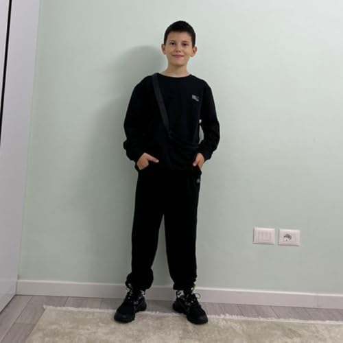 HIHA Boys Letter Print Sweatsuit Set with Bag