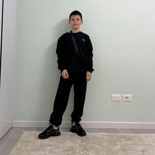 HIHA Boys Letter Print Sweatsuit Set with Bag