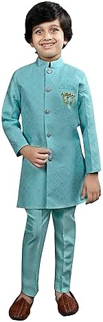 Perfect for Boys Luxurious Silk Blend Set Ethnic Modern Style
