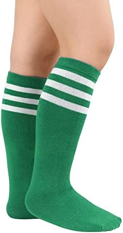 American Trends Kids Soccer Socks Knee High Striped Cotton