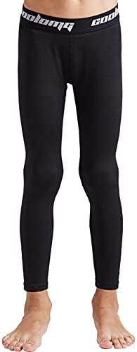 COOLOMG Boys Girls Compression Leggings Base Layers