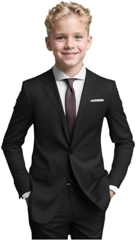 Boys Slim Fit Communion Suit Blazer Pants Set