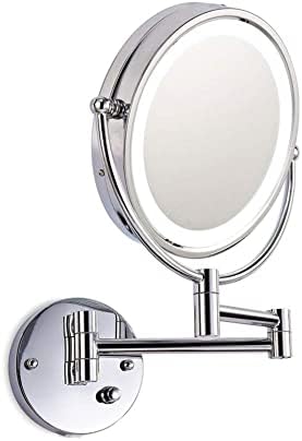 FUDGIO LED Wall Mounted Makeup Mirror 3X Magnification