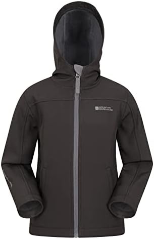 Mountain Warehouse Exodus Kids Softshell Jacket With Hood for Girls and Boys