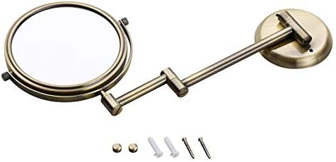 LCARY Makeup Mirror 10X LED Vanity Mirror Double-Sided Silver