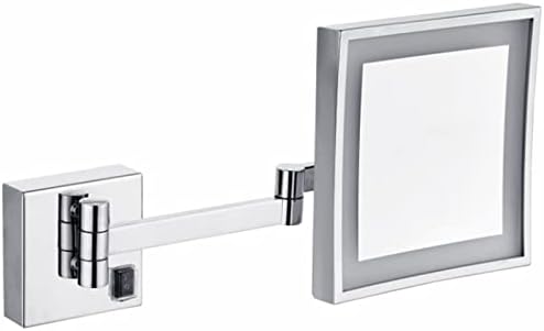 FUDGIO makeup mirror with lights 3x magnifying wall mount swivel LED compact