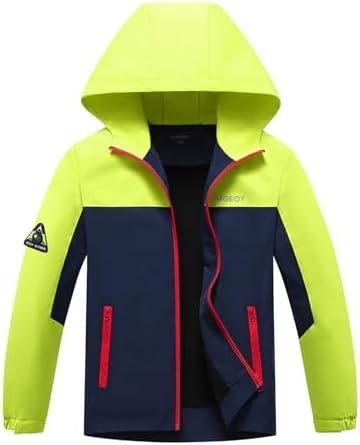 MGEOY Boys Girls Rain Jackets Stylish Waterford