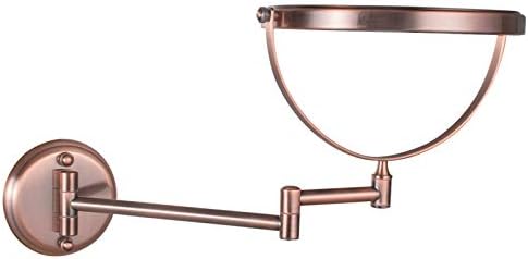 Double-Sided Makeup Mirror with Adjustable Wall Mount for Shaving Details