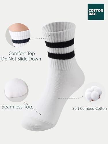 COTTON DAY Soft Athletic Socks for Kids