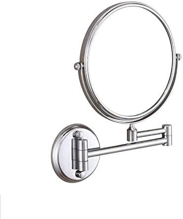 3X Magnifying Wall-Mounted Makeup Mirror Adjustable 360 Titanium 8-inch