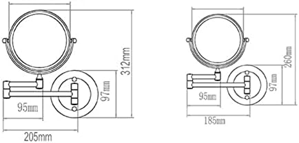 Stylish Wall-Mounted Makeup Mirror withadjustable Angles