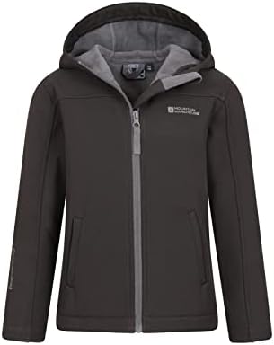 Mountain Warehouse Exodus Kids Softshell Jacket With Hood for Girls and Boys