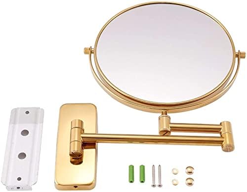 LCD Rechargeable Makeup Mirror with Lights 360 Rotation for Bathroom