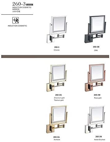 8 inch LED Light Double-Sided Wall-Mounted Vanity Makeup Mirror