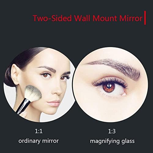 FUDGIO LED Wall Mounted Makeup Mirror 3X Magnification