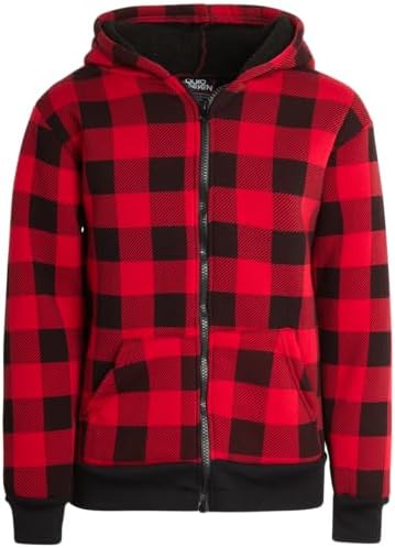 Quad Seven Boys Hoodie Sweatshirt - Sherpa Lined Heavyweight