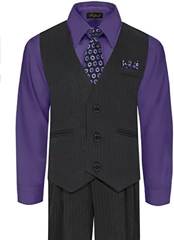 Rafael Boys 5-Piece Suit Set with Shirt Tie and Hanky