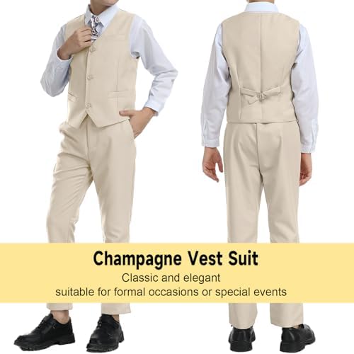 Boys Formal Suit 5-Piece Set Tuxedo for Boys