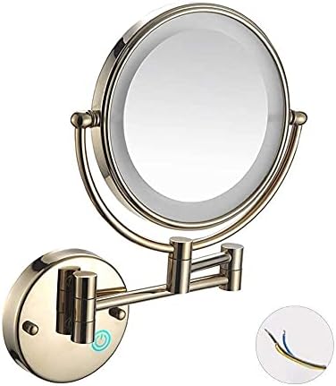 Zirconium Gold Vanity Mirror with 7X Magnification