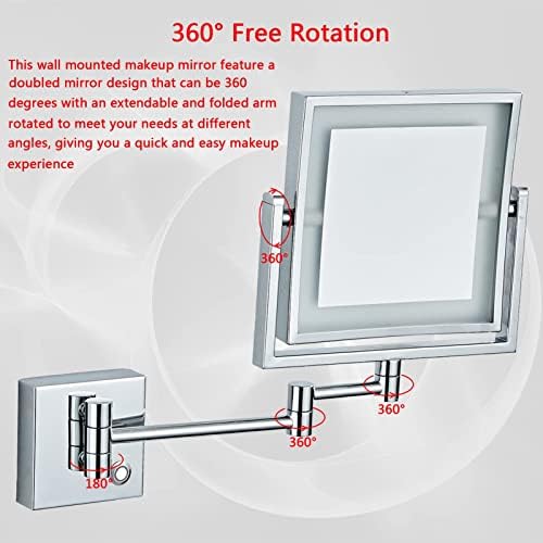 LED Wall-Mounted Makeup Mirror - Insert Name