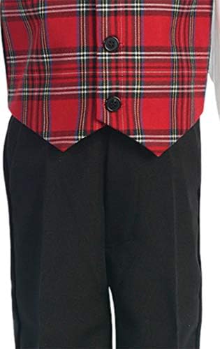 Plaid Holiday Vest with Matching Pants