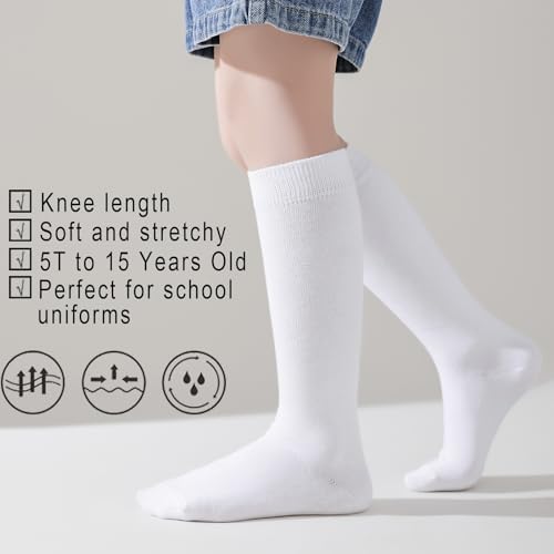 EPEIUS Kids Knee High Socks 5T-15 Years