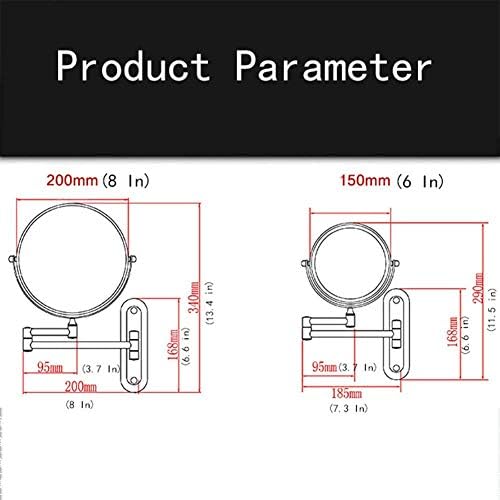 WALL-MOUNTED Makeup Mirror 360-Degree Swivel Vanity 7X