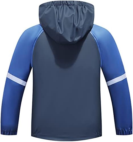BenBoy Kids Rain Jacket Lightweight Hooded Waterproof Windbreaker for Boys Girls