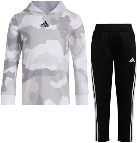 Adidas Boys Camo Fleece Hoodie Set