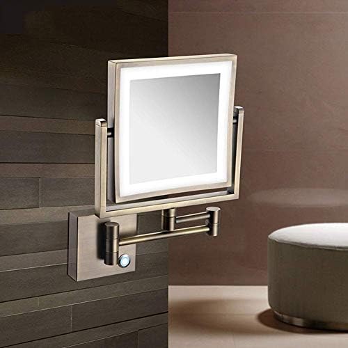HAPPIS E8 LED Wall-Mounted Makeup Mirror with 3X Magnification