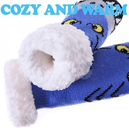 SDBING Kids Fuzzy Slipper Socks Boys Girls