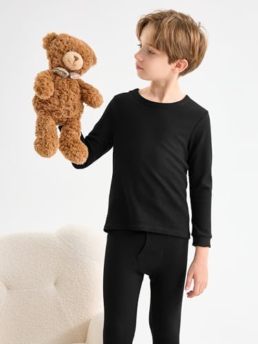Resinta 3-Pack Boys Waffle Thermal Underwear Set Soft Warm for Winter