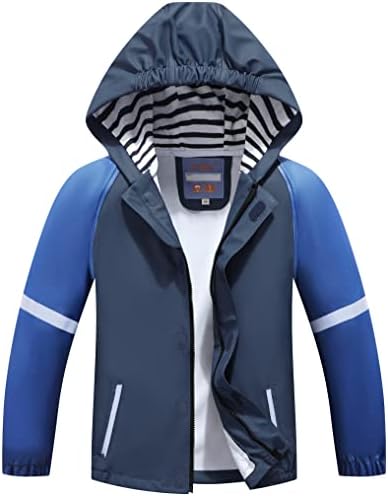 BenBoy Kids Rain Jacket Lightweight Hooded Waterproof Windbreaker for Boys Girls